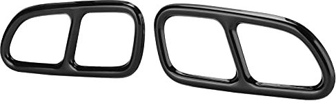 Qqmora Auspuffspitze Trim Quad -Auslass Edelstahl Glänzender Schwarzer Ersatz für Cla SLK R172 SL R231 CLS C218 2PCS