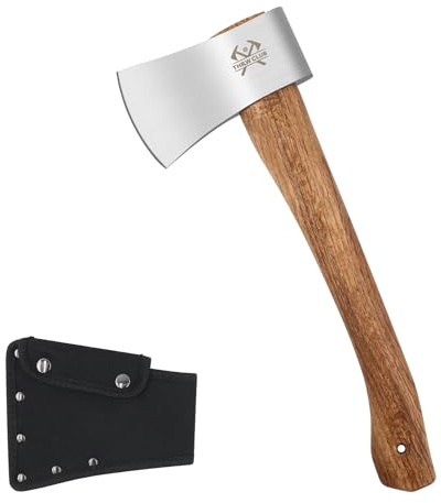 Hatchet, 14.6 Throwing Hatchet with Nylon Sheath and Hickory Wood Handle