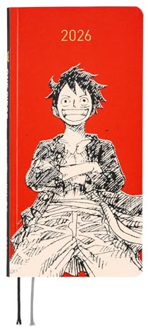 Hobonichi Techo 2026 Spring Weeks – ONE PIECE magazine: Straw Hat Luffy (Red) (Japanese, Tall & Slim, April Start)