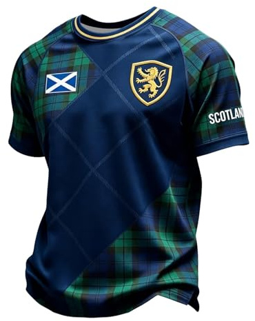 Schottland Herren WM Trikot 2026 | Retro England Fussball Shirt mit Flagge