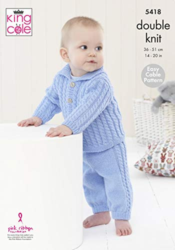 King Cole 5418 Knitting Pattern Baby Jacket and Trousers in Comfort DK,Multicolor,14 - 20 chest