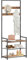 HOMEKOKO Garderobenbank, Schuhbank, Diele, Baum, Eingang, Stauraum, Sitzbank, Holzoptik, Akzentmöbel mit Metallrahmen, 3-in-1 Design (Rustic Brown)