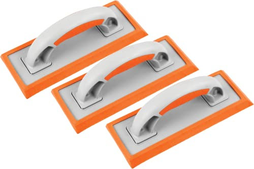 Toolty TLTY-S056 - Set di 3 galleggianti in gomma, 250 x 95 mm, per piastrelle, giunti, fai da te