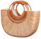 JOLLQUE Strohtasche für Damen, Sommer, Strand, Stroh, Handtasche, Geldbörse, Mond, kleine Tragetasche, Mond, Small