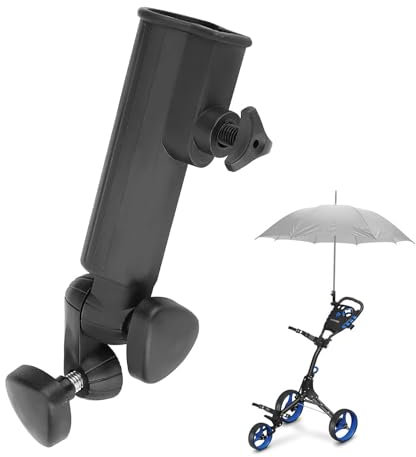 mumisuto Golf Umbrella Holder, Golf Trolley Umbrella Holder Universal Adjustable Anti-Fall Umbrella Rack Golf Accessories Plastic Golf Cart Umbrella Stand Golf Trolley Umbrella Holder