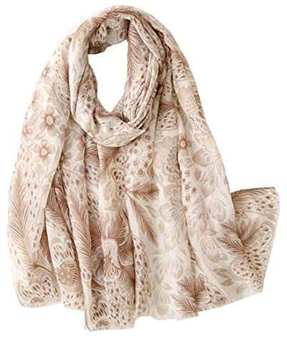 FAIRYGATE Stola Damen Schal Geschnittenes Halstuch Leicht Dünn Stola Weich Sommerschal Tuch Baumwolle Schal Stilvolle für Damen Als Geschenke für Sie Mama Geschenk 81004