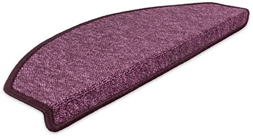 Kettelservice-Metzker Stufenmatte Imago Halbrund mit Vliesrücken I rutschfest Dank starker Befestigung Aubergine 1 Stück