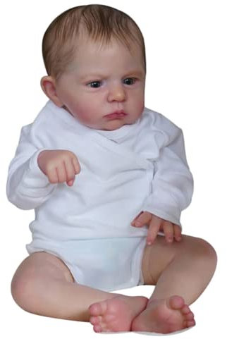 Lonian 60cm Reborn Baby Puppe Weicher Körper Lebensechtes Baby für Kinder Spielzeug (Blue Eyes)