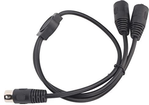 DIN 6-poliges Y-Splitterkabel, Multifunktionaler 6-poliger DIN-Stecker auf 2 Buchsen, Splitterkabel, DIN-Verlängerungskabel, 1,6 Fuß, für Professionelle Mischpulte, Drahtlose