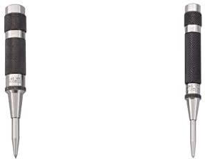 Starrett 18C Automatic Centre Punch with Adjustable Stroke & 18AA Automatic Centre Punch With Adjustable Stroke, 4 Length, 7/16 Diameter, Black