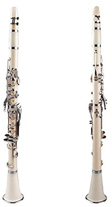Klarinette Professionelles Klarinettenset aus Weißkupfer mit 17 Tasten aus vernickeltem ABS mit Klarinette+Gurt+Koffer Klarinette