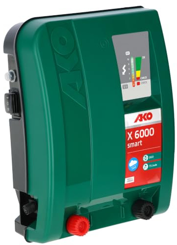 AKO Duo Power X 6000 smart, Weidezaungerät Expert, 12/230 V Duo Gerät, Input 7.50 J, max. Spannung 12.000 V, für Zäune bis 40 km, 5 Jahre Garantie, Made in Germany