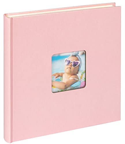 walther design Fotoalbum rosa 26 x 25 cm Spiralalbum mit Cover-Ausstanzung, Fun SA-108-BR