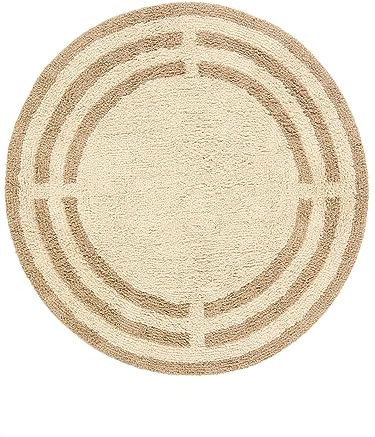 RugVista Chateau Badematte - Naturweiß/Beige Teppich Ø 90 Moderner, Rund Teppich