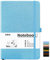 Mlife A5 Quaderno Puntinato,Taccuino con 200 Pagine, Carta Spessa 100g/m² Resistente all'inchiostro, Quaderni con Copertina Rigida in PU, Tasca Interna, Banda Elastica, Journal & Diary(Azzurro)