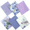 Qililandiy Baumwollstoff 100% Baumwolle Nähstoffe mit verschiedenen Muster Patchwork DIY Stoffpaket 46x56cm Zugeschnittene Stoff Quadrate zum Nähen Handwerk Deko (6 Stück Aquarell)