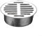 HpLive Siphon de sol rond en acier inoxydable de 110 mm, anti-blocage pour toit extérieur, siphon de sol enfichable avec grand déplacement, pour terrasse extérieure de jardin