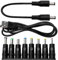 8 in 1 Adattatore di Alimentazione DC Universale, KUOQIY 5.5x2.1 mm Femmina a Maschio Adattatore Jack Connettore, DC Barrel Connettore Tips con 2 Pezzi Cavo, per Ventilatori, Router