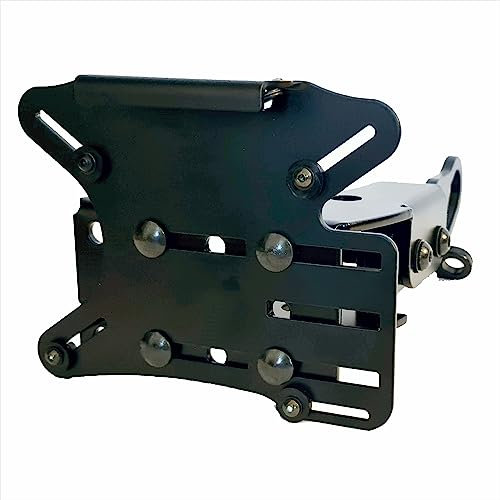 Seitlicher Kennzeichenhalter für alle Länder 2X Silentblock gelagert Gutachten Nummernschild, Original Gentlemans Qualitäts Produkt passend für Harley Davidson® Sportster® ab BJ 2008-2020