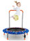 LIFEZEAL Ø 92cm Kindertrampolin mit LED-Lichtern, Trampolin Kinder mit Griff & Sicherheitspolster, Jumping Rebounder für Indoor, Minitrampolin für Kinder ab 3 Jahren (Blau)