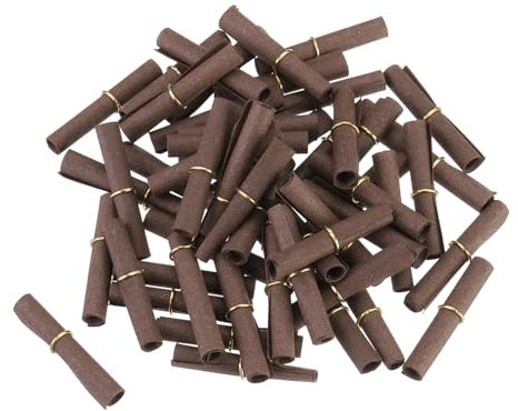 QUARKZMAN Mini Lose Tombola, 100 Stück Kleine Zettel für Botschaften für Valentinstag Jubiläum, Tombola Lose zum Selber Beschriften für Geburtstagparty Vereinsfest, Kaffeefarbe