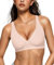 OEAK Womens Deep V Bras Non Wired Comfortable Bras Support Push Up Bralettes Low Cut No Underwire Bras Wireless Plunge Bra Seamless Tshirts Bras(Skin Color,M)