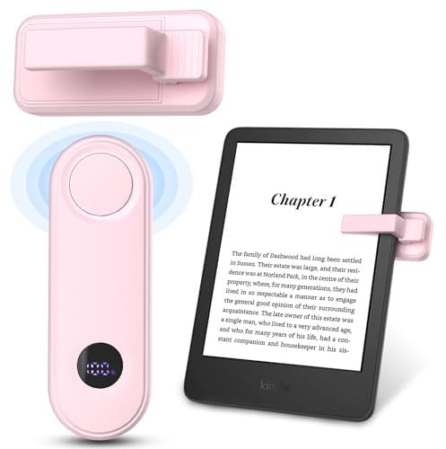 TiMOVO Telecomando Voltapagine per eReader Kindle Paperwhite Oasis Kobo, Clicker Page Turner con Power Display per iPhone iPad Android Tablet, Fotocamera Video Trigger Remoto - Rosa