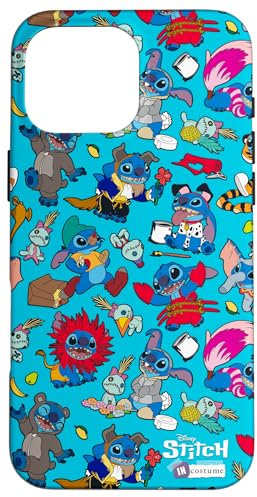 iPhone 16 Pro Max Disney 100 Stitch in Costume Disney Characters and Scrump Case