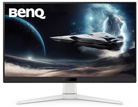 BenQ MOBIUZ EX271 Monitor Gaming Bianco 27 FHD 180Hz, 1ms Risposta Rapida, AMD FreeSync, Modalità Colore AI, Color Vibrance, Light Tuner, 95% P3, Altoparlanti 2,5W, HDMI 2.0, DP 1.2, USB Hub