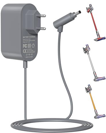 Binamao 26,1V Cargador para Dyson V8 V7 V6 SV03 SV04 SV05 SV06 SV07 SV09 SV10 SV11 DC58 DC59 DC60 DC61 DC62 DC72 DC74 Absolute Fluffy Motorhead Animal Aspiradora Cleaner Adaptador Charger 0,8A
