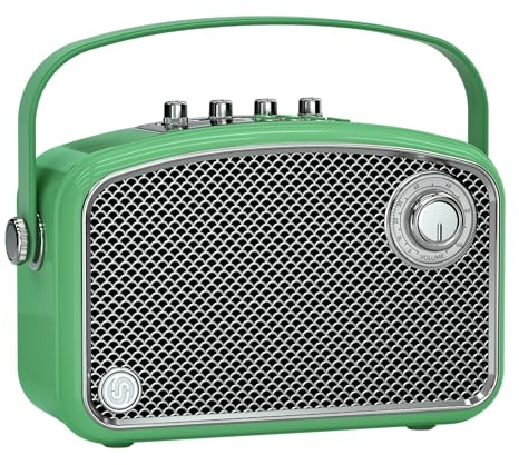 Altavoz Bluetooth 120W Pico Potente Retro Inalámbrico Hi-Fi con Graves Profundos, Doble Chip DSP, Bocina Portátil para Decoración de Hogar, Oficina, Camping, Fiestas, Regalos y Eventos Navideños