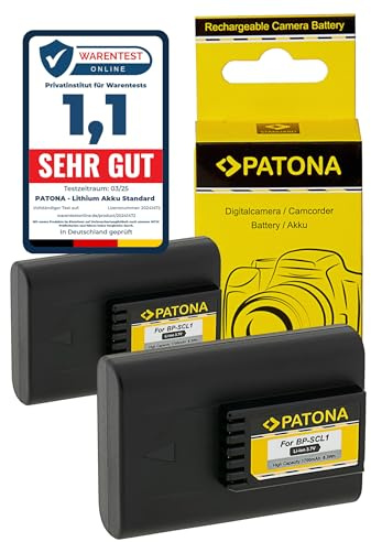 PATONA 2X Akku Ersatz für Leica BP-SCL1 14464 BLI-312 Battery Pack 1700mAh | Ersatzakku für M8, M8.2, M9, M9-P, ME, 100% baugleich zu dem Original, mit Überladungs- und Kurzschlussschutz