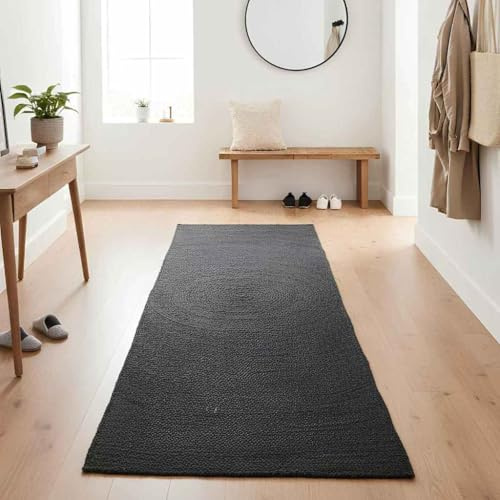 vidaXL Bereichsteppiche Dunkelgrau 60 x 110 cm Jute