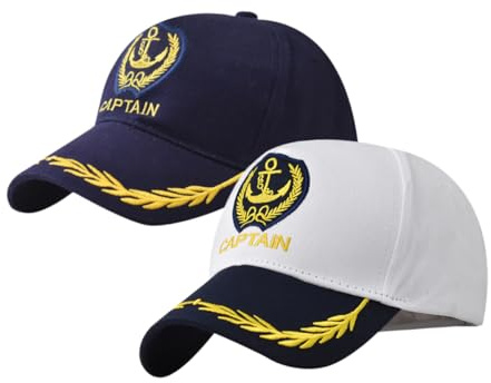 YSJNHX Marineblaue Kappe, Kapitänsmütze für Herren, Bootfahren, Hydro, Einmachglas, Krug, Schlüssel, Dekoration, Knospe, Yacht, Kapitänsmütze, durchsichtiger Stimmgerät, Schlüsselanhänger,
