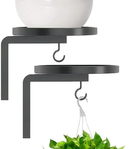 Generico Portavasi da Parete,Supporto Decorativo in Metallo | Mensola da Parete per Piante,per Interno Esterno Cucina Bagno Balcone Terrazzo Recinzione Davanzale