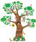 DECOWALL DL4-1709 Extra groß Baum Waldtiere Tiere Wandtattoo (150x160 cm) Affe Wandsticker eule Wandaufkleber Wanddeko für babyzimmer Wohnzimmer Schlafzimmer Kinderzimmer