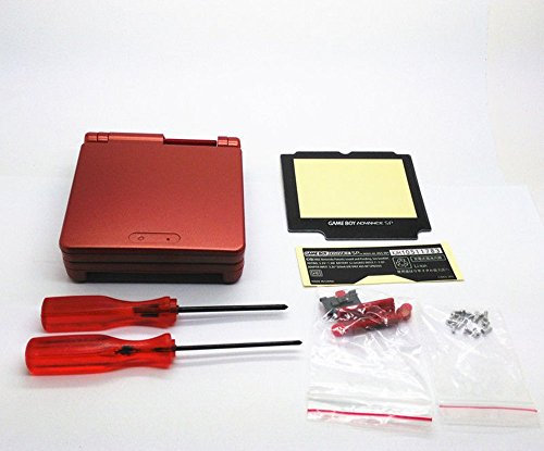 Gehäuse und Werkzeug für GBA SP Gameboy Advance SP (rot)