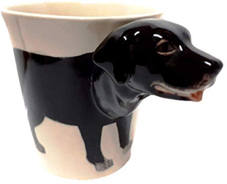 Vassoio Cane Labrador nero – Tazzine – Coppa - Regali Casa Cucina Tavolo ceramica – divertenti - umoristici - originali – animali - fatto a mano