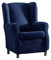 Eysa Aquiles Élastique repose-téte Housse de Fauteuil, Polyester Coton, Bleu, 37x29x5 cm