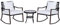 Outsunny Rattan Schaukelstuhl Set 3 TLG. Gartenmöbel mit Beistelltisch Schaukelstühlen Kissen Polsterauflage Balkonmöbel-Set für 2 Personen Sitzgruppe Outdoor Gartengarnitur für Garten Balkon Braun
