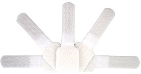FISUAL Chunky Reuseable Hook & Loop Cable Ties Wraps (Adhesive 10 Pack, White)