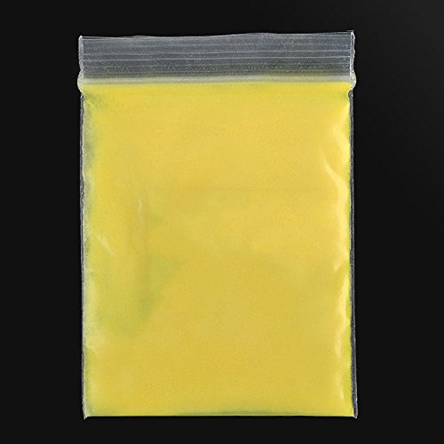 Gemini_mall® Fluoreszierendes super helles Leuchtpigment, leuchtet im Dunkeln, leuchtendes Pulver (Goldgelb)