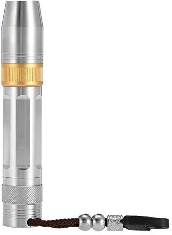 LED lampe de poche , 3Colors Ultra Violet Blanc Jaune Lampe Torche Lampe De Poche En Acier Inoxydable Lumière Pour Test De L'argent De Jade (sans Batterie)