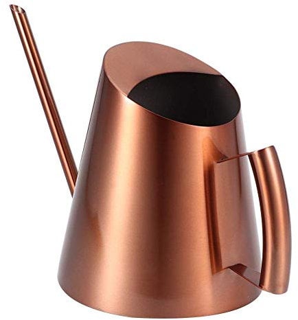 TOPINCN Gießkanne Haushalt Edelstahl Gießkanne Langdüse Garten Grünpflanze Blume Gießkanne Bronze(L)