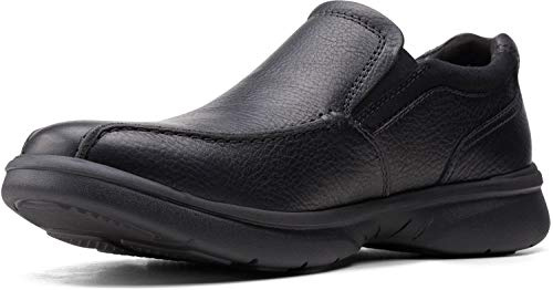 Clarks Collection Men's Bradley Step Loafer, Blk Tumble, 10 M