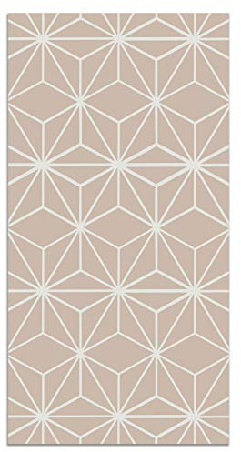 Panorama Tappeto Vinile Corridoio - Varie Dimensioni - (Stelle Geometriche Rosa 80x200 cm)