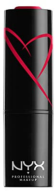 NYX Professional Makeup Shout Loud Satin Lipstick, Ultra-Saturated Colour, Vegan Formula, Cherry Charm