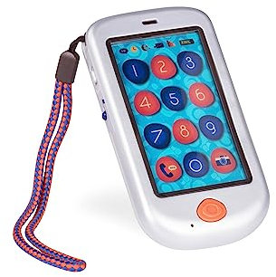 B. toys – Hi!! Phone – Silver – Pretend Play Smartphone – Interactive Kids' Cellphone – Sounds & Songs – Toy Phone for Toddlers – 18+ Months
