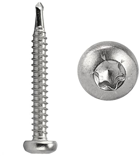 FASTON® Bohrschrauben, Innensechsrund 4,2 X 32 mit Linsenkopf, Form M Edelstahl A2 V2A (50 Stück) DIN 7504 TORX Selbstschneidend Schrauben Schnellbauschrauben Selbstschneidende für Weichmetalle