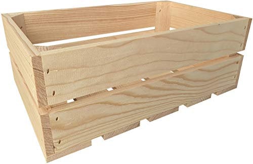 sunnypillow Natur Holzkisten 25 x 40 x 30 cm Massive Weinkisten in vielen Farben zur Auswahl Holz Kisten Obstkisten Apfelkisten, Holzregal